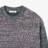 Pull à col montant en laine mélangée et maille torsadée pour femme Pull à col montant en laine mélangée et maille torsadée pour femme