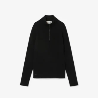 Pull à col montant en maille côtelée 3D pour femme