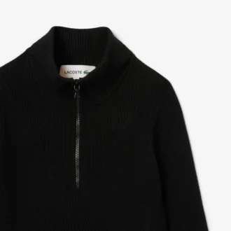 Pull à col montant en maille côtelée 3D pour femme