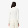 Pull à col montant en maille côtelée 3D pour femme Pull à col montant en maille côtelée 3D pour femme