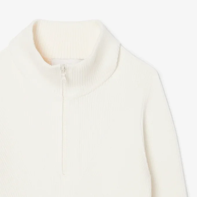 Pull à col montant en maille côtelée 3D pour femme Pull à col montant en maille côtelée 3D pour femme