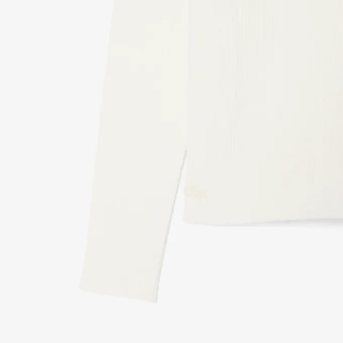 Pull à col montant en maille côtelée 3D pour femme Pull à col montant en maille côtelée 3D pour femme