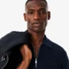 Pull à col polo demi-zip pour homme en mélange de coton et de laine Pull à col polo demi-zip pour homme en mélange de coton et de laine