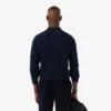 Pull à col polo demi-zip pour homme en mélange de coton et de laine Pull à col polo demi-zip pour homme en mélange de coton et de laine
