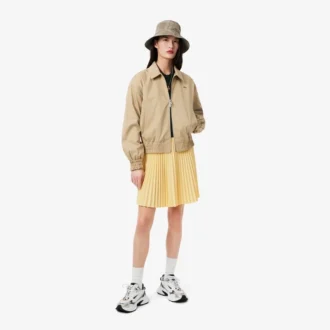 Pull à col polo en jersey de laine pour femme