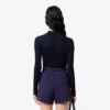 Pull à col polo en jersey de laine pour femme Pull à col polo en jersey de laine pour femme