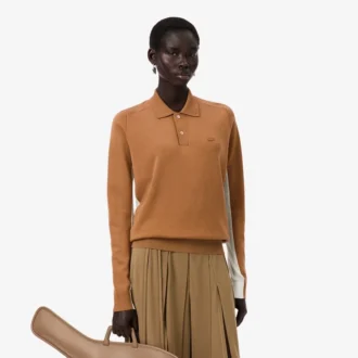 Pull à col polo en laine mélangée Runway