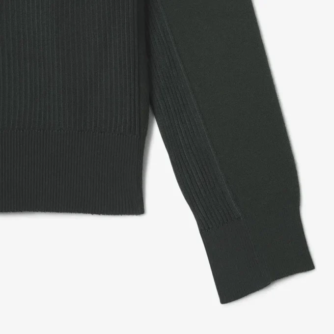Pull à col polo en laine mélangée Runway