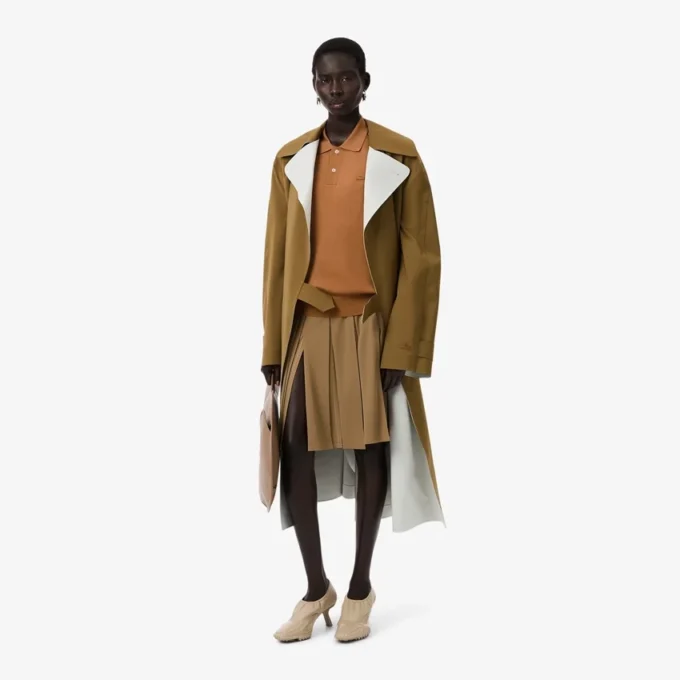 Pull à col polo en laine mélangée Runway