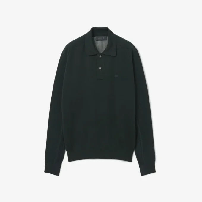 Pull à col polo en laine mélangée Runway