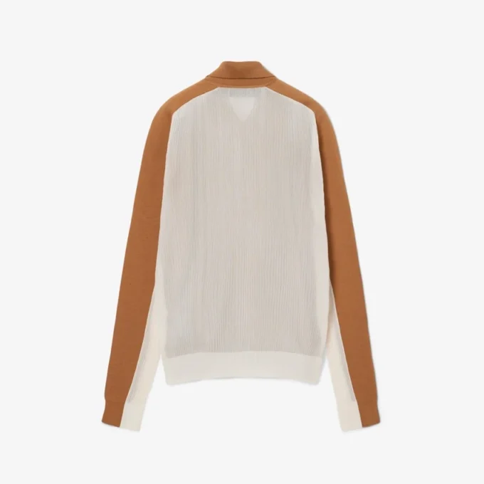 Pull à col polo en laine mélangée Runway