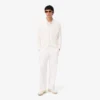 Pull à col polo en maille côtelée fluide pour homme Pull à col polo en maille côtelée fluide pour homme