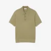 Pull à col polo en maille côtelée fluide pour homme Pull à col polo en maille côtelée fluide pour homme