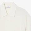 Pull à col polo en maille côtelée fluide pour homme Pull à col polo en maille côtelée fluide pour homme