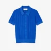 Pull à col polo en maille côtelée pour femme Pull à col polo en maille côtelée pour femme