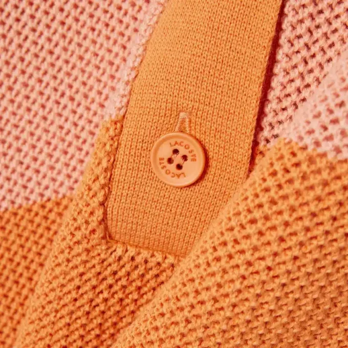 Pull à col polo en maille rayée Pull à col polo en maille rayée