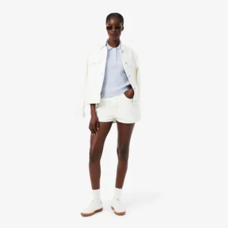 Pull à col polo en maille torsadée rayée