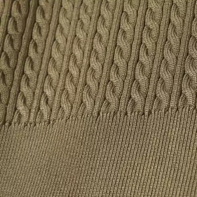 Pull à col polo en maille torsadée Runway