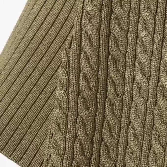 Pull à col polo en maille torsadée Runway