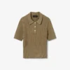 Pull à col polo en maille torsadée Runway