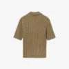 Pull à col polo en maille torsadée Runway