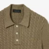 Pull à col polo en maille torsadée Runway Pull à col polo en maille torsadée Runway