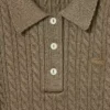 Pull à col polo en maille torsadée Runway