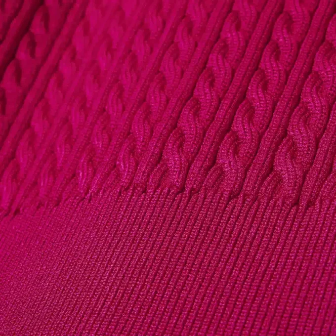 Pull à col polo en maille torsadée Runway Pull à col polo en maille torsadée Runway