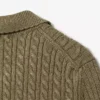 Pull à col polo en maille torsadée Runway