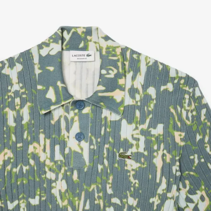 Pull à col polo et imprimé graphique à manches courtes pour homme Pull à col polo et imprimé graphique à manches courtes pour homme