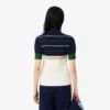 Pull à col polo rayé pour femme, fabriqué en France Pull à col polo rayé pour femme, fabriqué en France