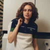 Pull à col polo rayé pour femme, fabriqué en France Pull à col polo rayé pour femme, fabriqué en France