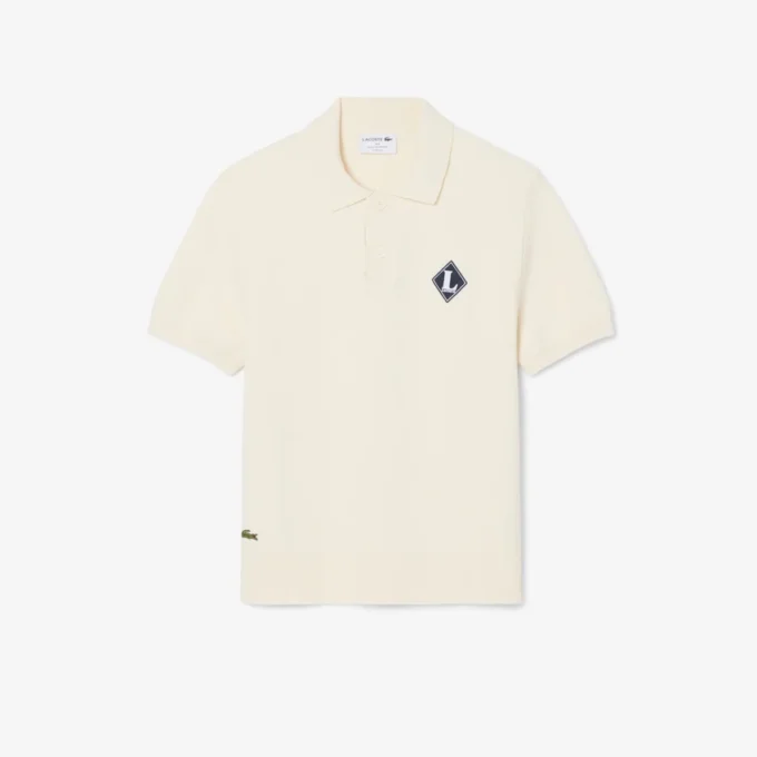 Pull à col polo rehaussé d’un badge « Made in France » Pull à col polo rehaussé d’un badge « Made in France »