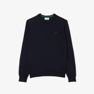 Pull à col rond en laine mérinos pour homme