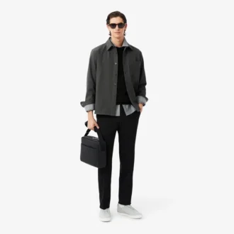 Pull à col rond en laine mérinos pour homme
