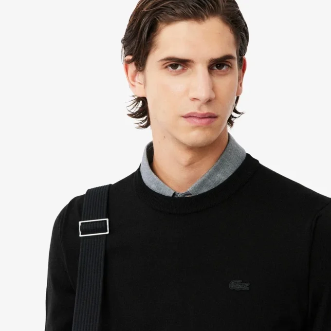 Pull à col rond en laine mérinos pour homme Pull à col rond en laine mérinos pour homme