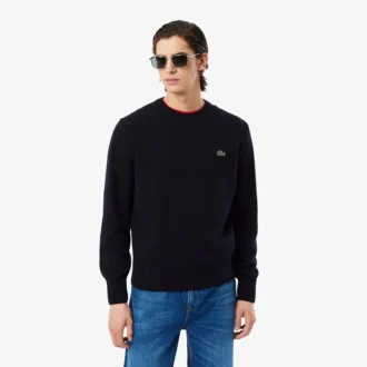 Pull à col rond en laine pour homme