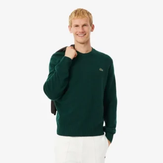 Pull à col rond en laine pour homme