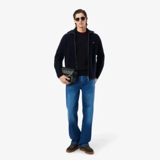 Pull à col rond en laine pour homme