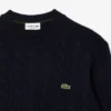 Pull à col rond en laine tricotée torsadée pour homme Pull à col rond en laine tricotée torsadée pour homme