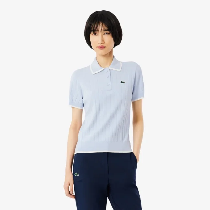 Pull de golf à col polo et manches courtes pour femme Pull de golf à col polo et manches courtes pour femme