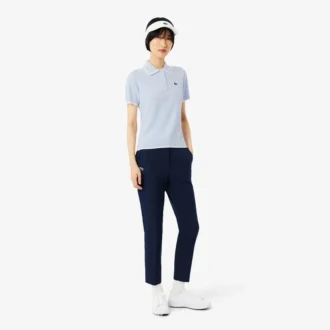 Pull de golf à col polo et manches courtes pour femme