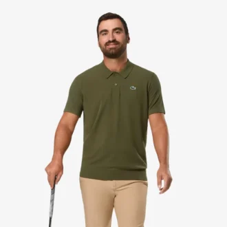 Pull de golf à col polo et manches courtes pour homme