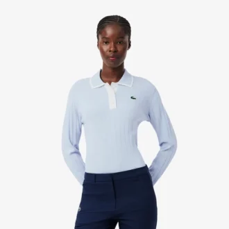 Pull de golf stretch à col polo pour femme
