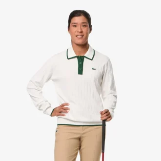 Pull de golf stretch à col polo pour femme
