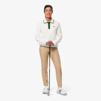 Pull de golf stretch à col polo pour femme