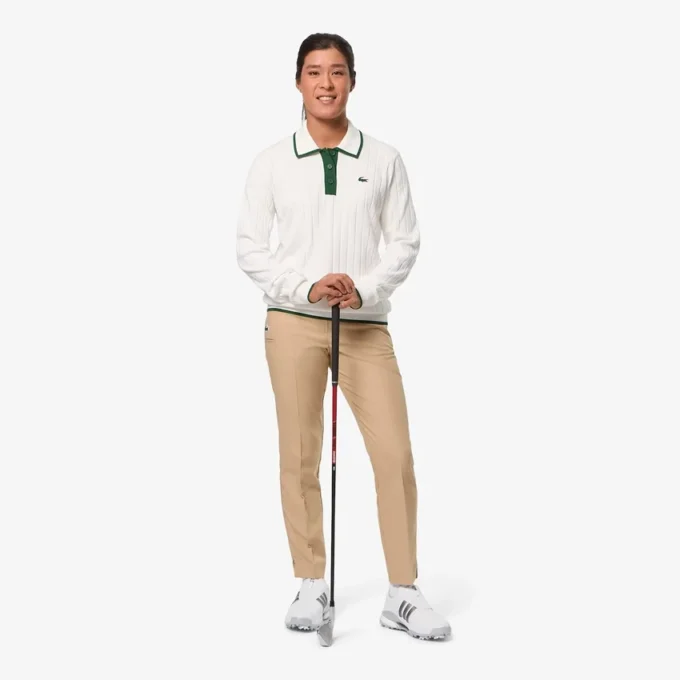 Pull de golf stretch à col polo pour femme Pull de golf stretch à col polo pour femme