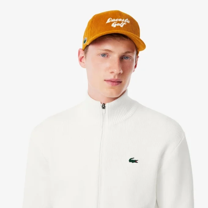 Pull de Golf zippé en maille côtelée pour homme Pull de Golf zippé en maille côtelée pour homme