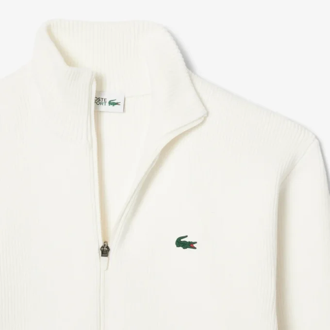 Pull de Golf zippé en maille côtelée pour homme Pull de Golf zippé en maille côtelée pour homme