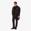 Pull en coton à col montant et fermeture éclair pour homme Pull en coton à col montant et fermeture éclair pour homme